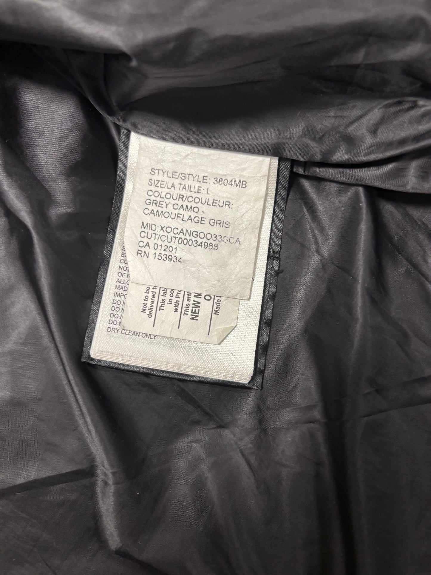 Canada Goose Snow Camo Macmillan Parka (L)