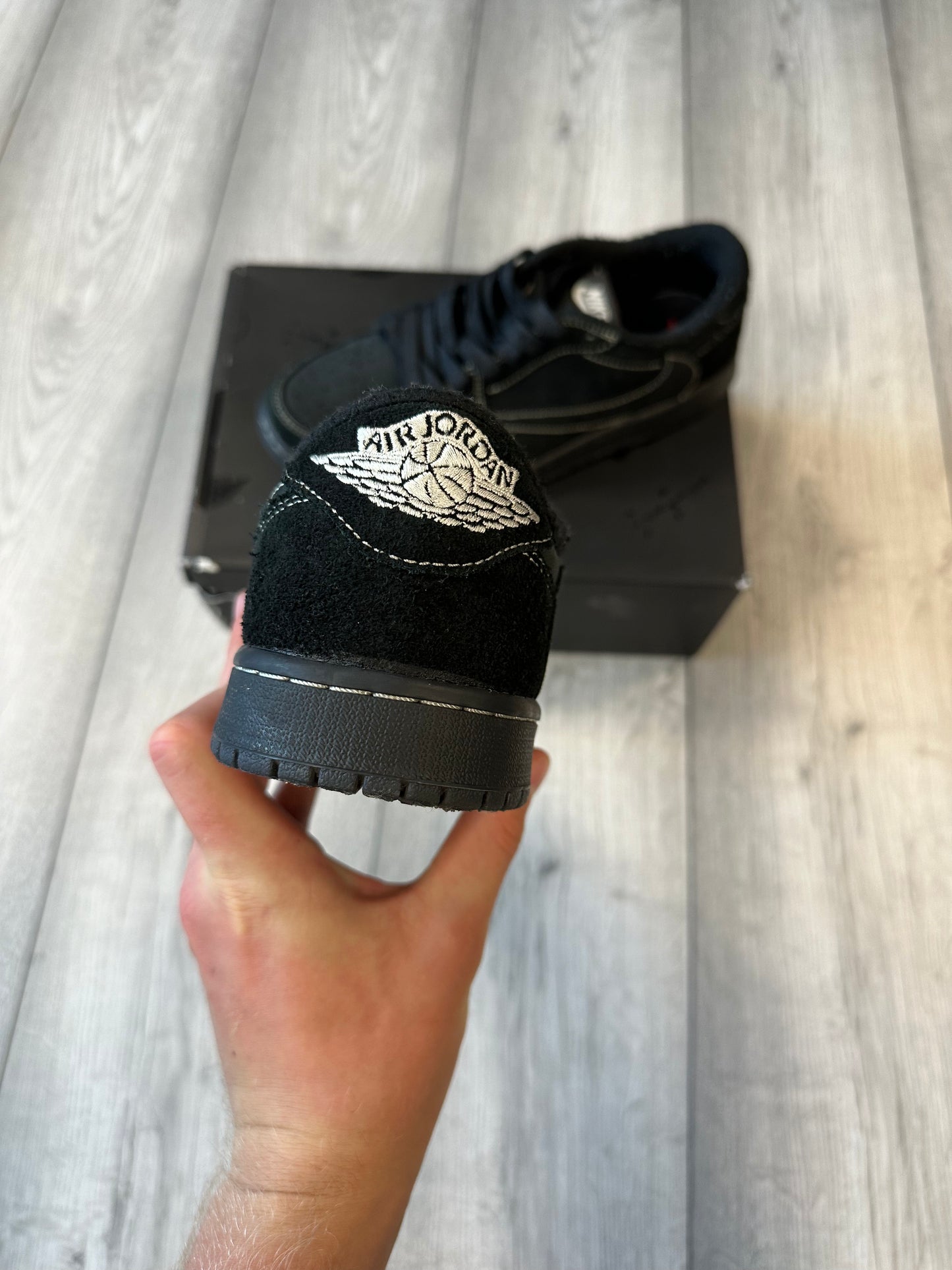Travis Scott Jordan 1 Black Phantom Low