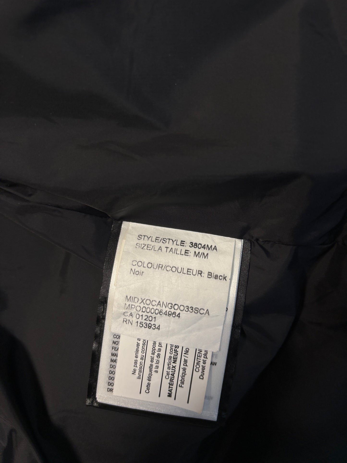 Canada Goose Black MacMillan Parka (M)