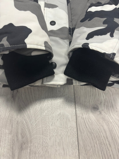 Canada Goose Snow Camo Black Badge Wyndham Parka (S)