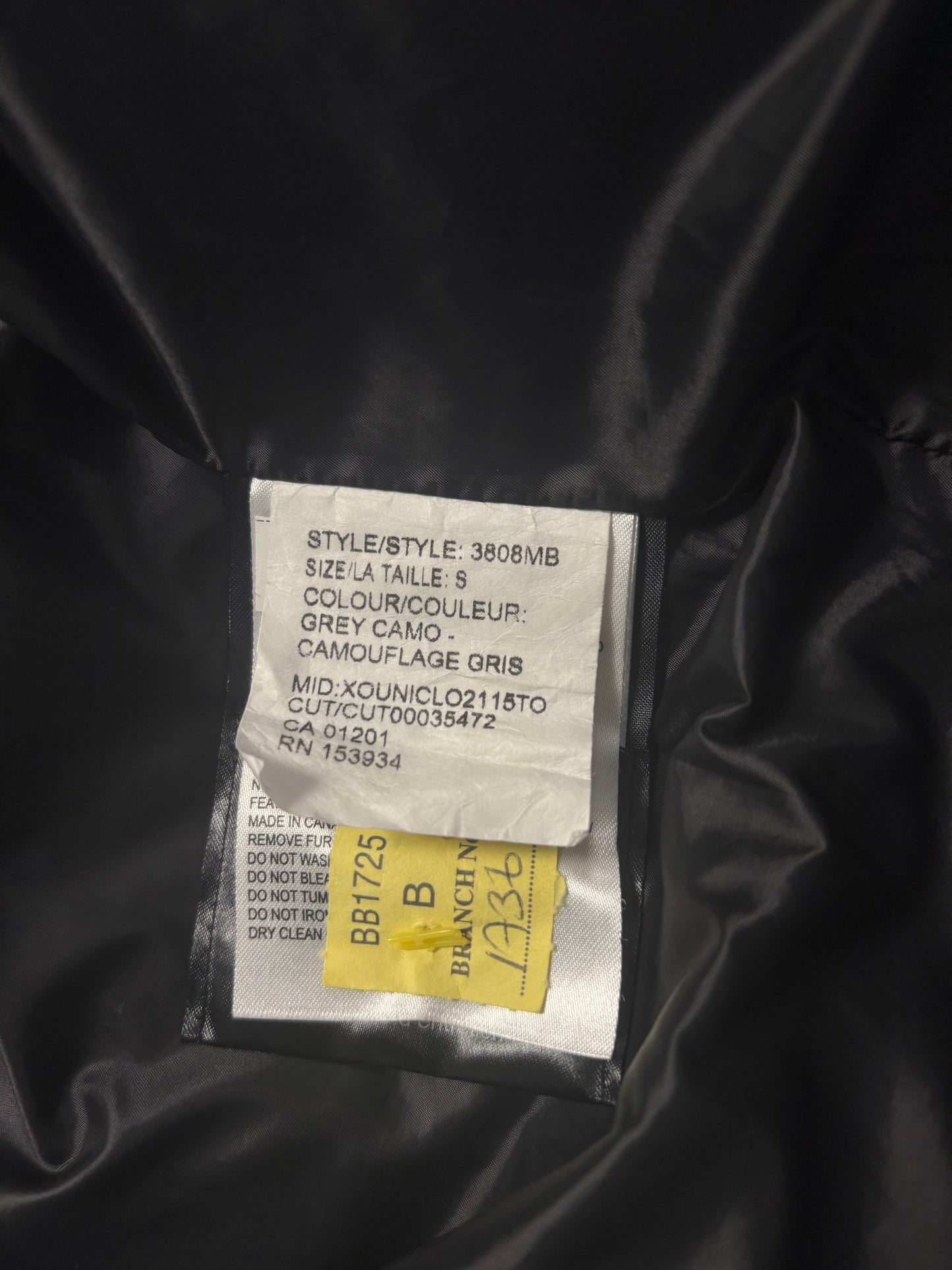 Canada Goose Snow Camo Black Badge Wyndham Parka (S)