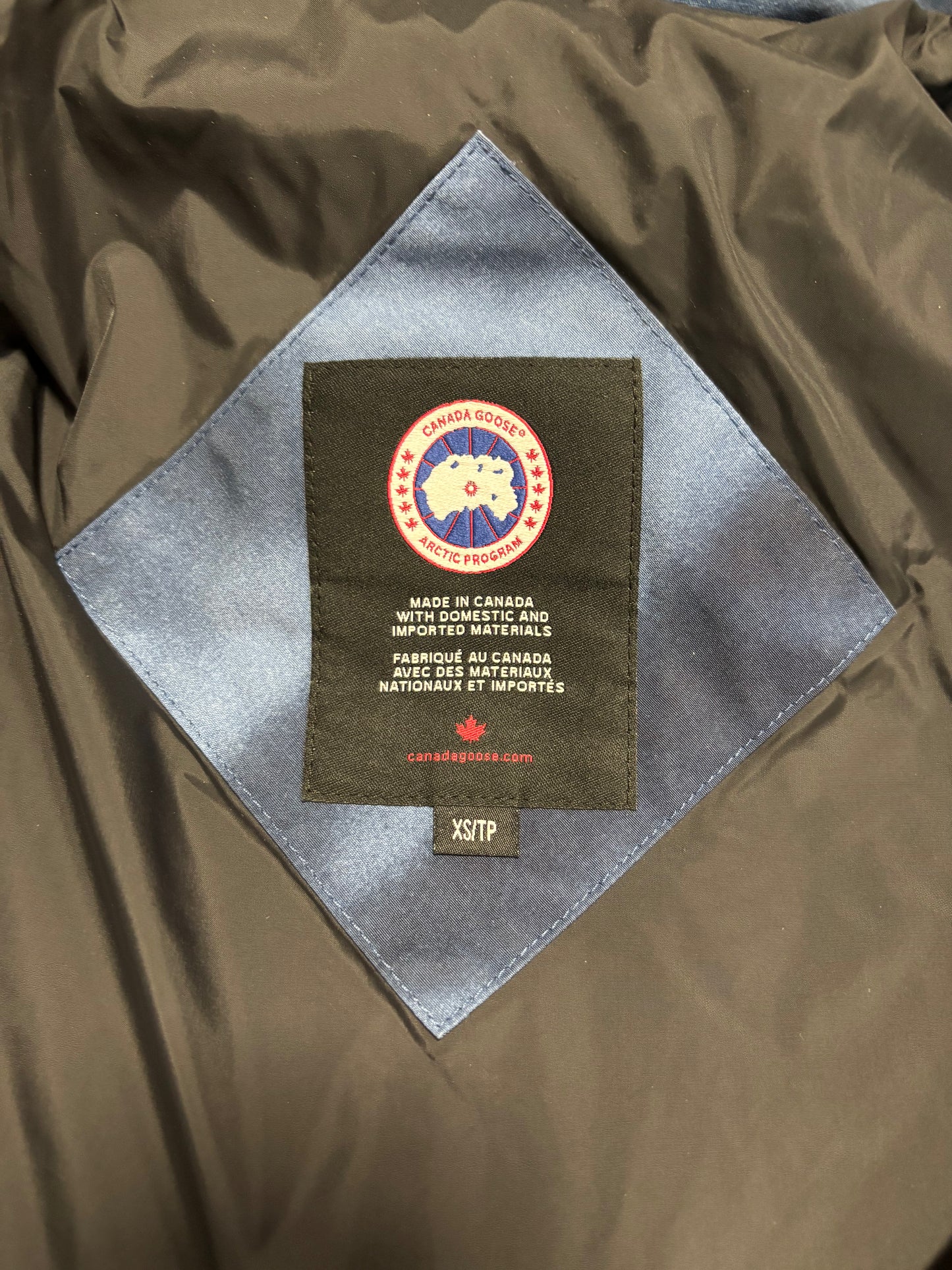 Canada Goose Blue Abstract Wyndham Parka (XS)