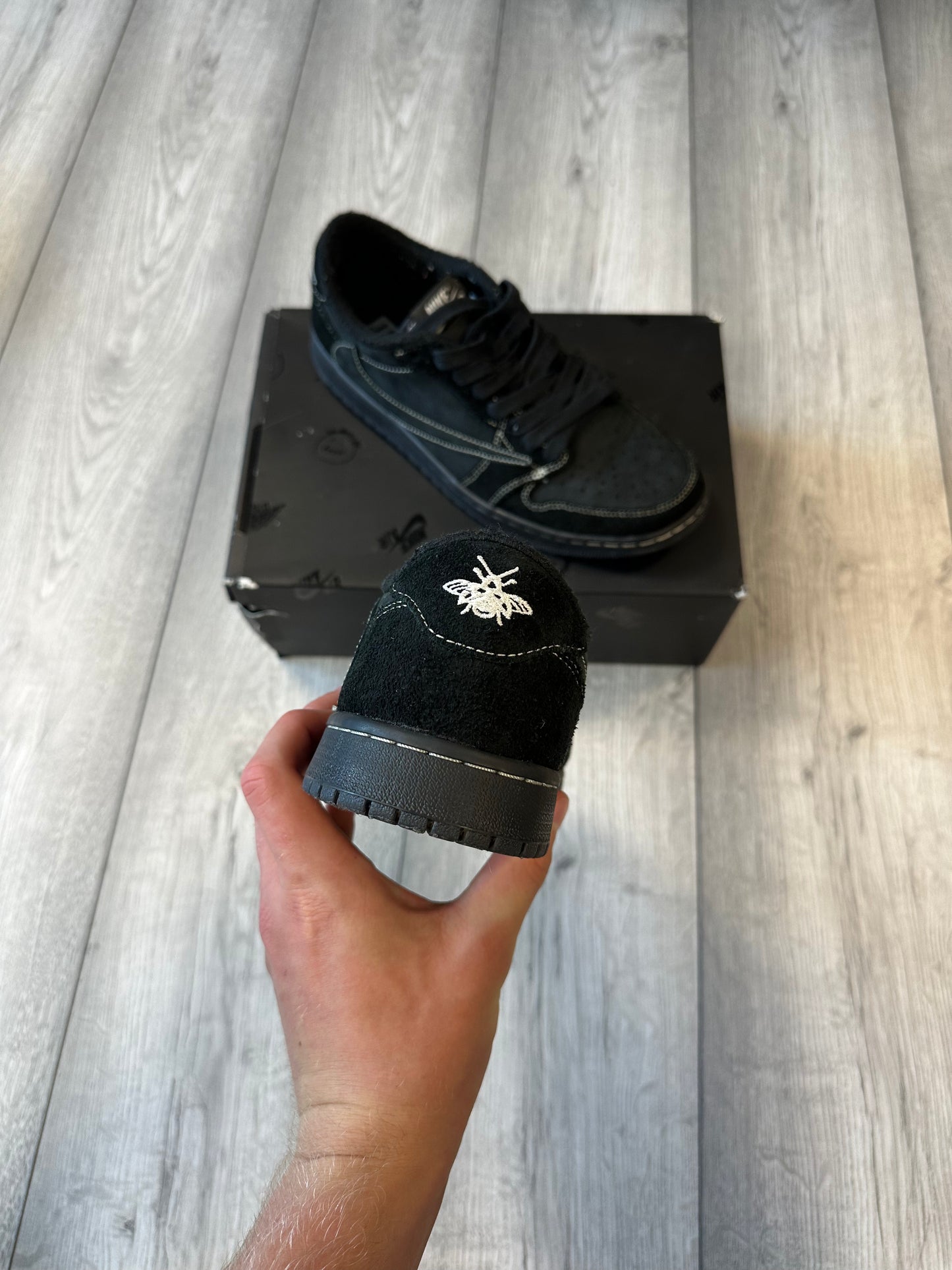 Travis Scott Jordan 1 Black Phantom Low
